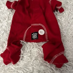 Adorable Red Thermal pjs for your fur baby